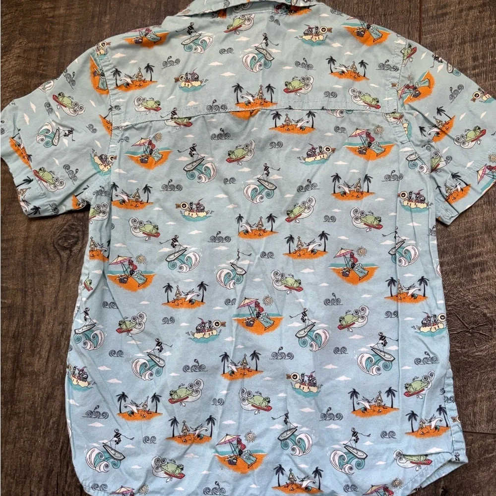 Kids Disney Nightmare Before Christmas Summer Beach Our Universe button up shirt